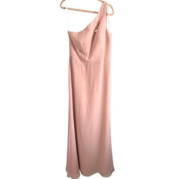 HAYLEY PAIGE OCCASIONS Formal Bridesmaid Dress Gown 52004 Rose Pink - Sz 12 NWT - Picture 2 of 8